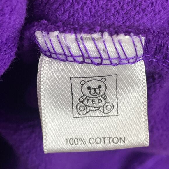 Teddy Fresh Color Block Hoodie Sweatshirt Purple Red Green Size Medium - Picture 4 of 7